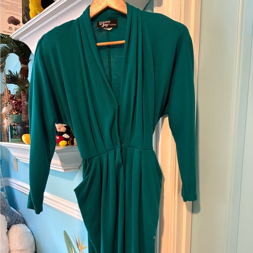 Teal Draped Dress